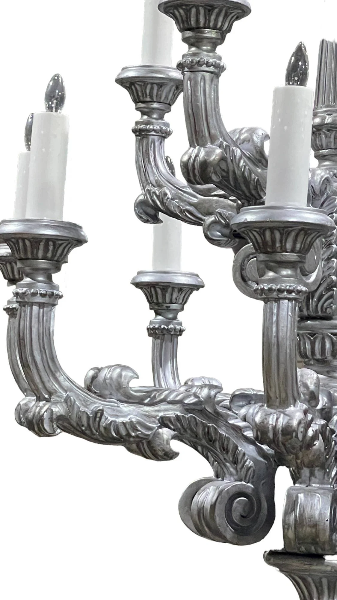 Encore Furniture Gallery-Vintage Arte De Mexico Silver Gilt Chandelier